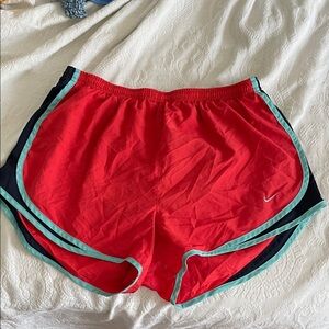 Nike Red and Navy Pro Tempo Running Shorts